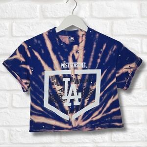 Los Angeles Dodgers Crop Top W/Rhinestones